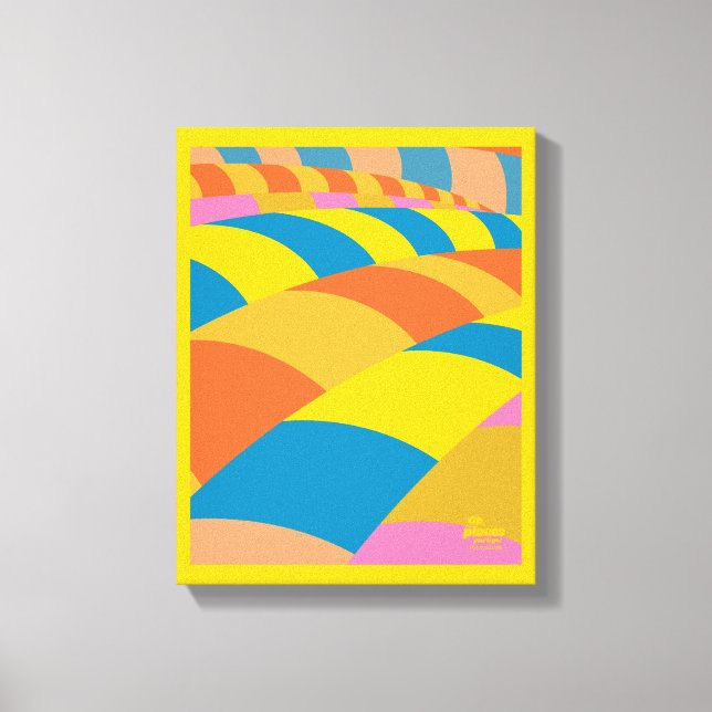 Oh, The Places You'll Go! Colourful Balloon Stripe Canvas Print (Front)