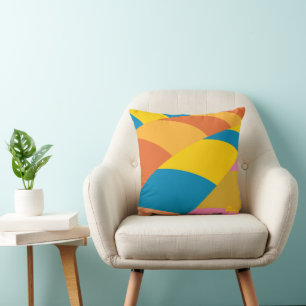 Oh, The Places You'll Go! Colourful Balloon Stripe Cushion