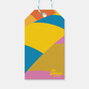 Oh, The Places You'll Go! Colourful Balloon Stripe Gift Tags