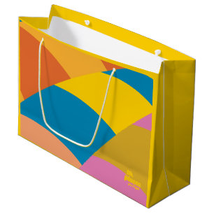 Oh, The Places You'll Go! Colourful Balloon Stripe Large Gift Bag