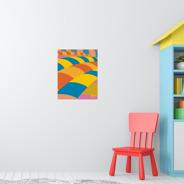 Oh, The Places You'll Go! Colourful Balloon Stripe Poster (Nursery 1)