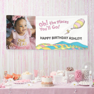 Oh! The Places You'll Go! Girl Birthday Banner