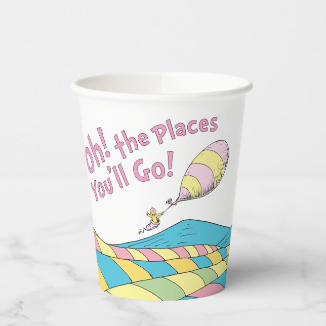 Oh! The Places You'll Go! Girl Birthday Paper Cups (Left)