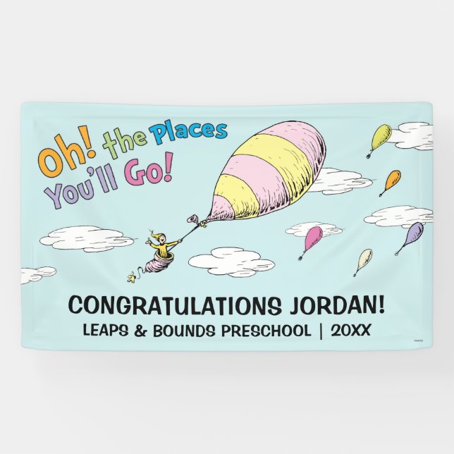 Oh, The Places You'll Go! Graduation Announcement Banner (Horizontal)