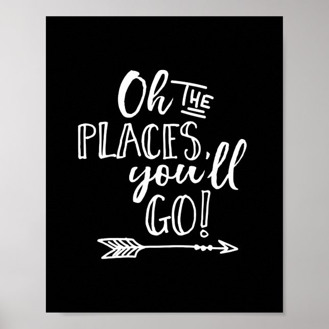 Oh the places you'll go kids print poster (Front)