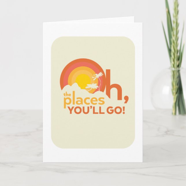 Oh, The Places You'll Go! Landscape Typography Card (Front)