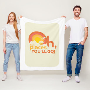 Oh, The Places You'll Go! Landscape Typography Fleece Blanket
