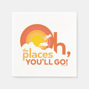 Oh, The Places You'll Go! Landscape Typography Napkin