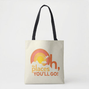Oh, The Places You'll Go! Landscape Typography Tote Bag