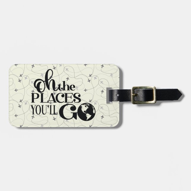 Oh The Places You'll Go Luggage Tag (Front Horizontal)