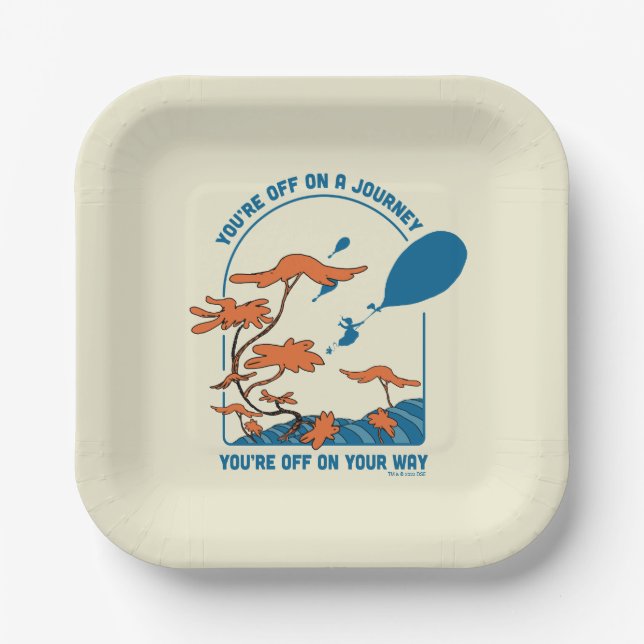 Oh, The Places You'll Go! "Off on a Journey" Paper Plate (Front)