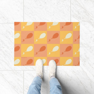 Oh, the Places You'll Go Orange Block Pattern Doormat