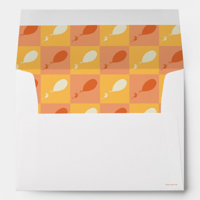 Oh, the Places You'll Go | Orange Block Pattern Envelope (Back (Bottom))