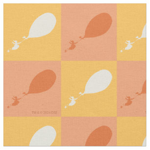 Oh, the Places You'll Go   Orange Block Pattern Fabric