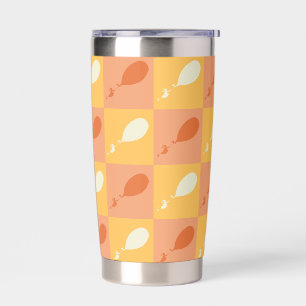 Oh, the Places You'll Go   Orange Block Pattern Insulated Tumbler
