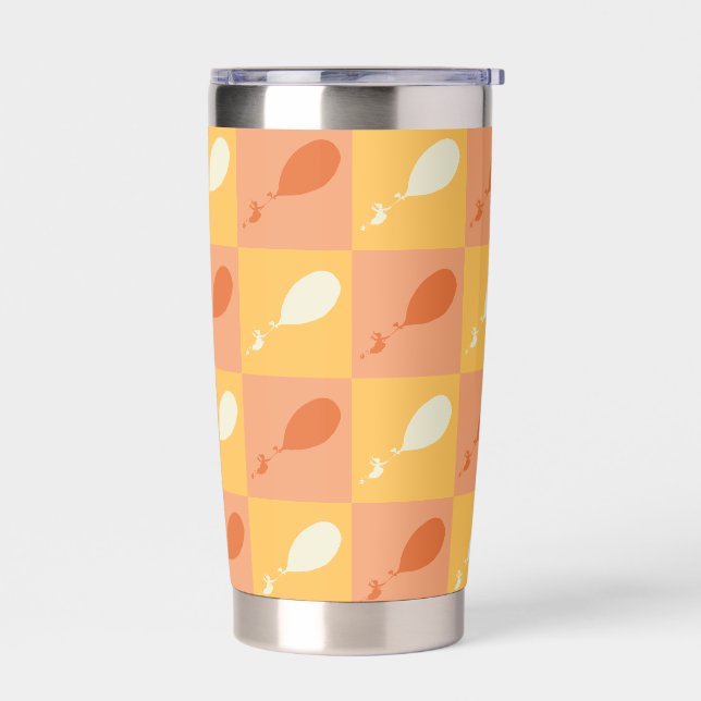 Oh, the Places You'll Go | Orange Block Pattern Insulated Tumbler (Left)