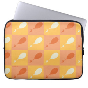 Oh, the Places You'll Go   Orange Block Pattern Laptop Sleeve