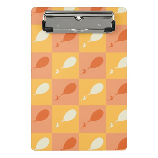 Oh, the Places You'll Go | Orange Block Pattern Mini Clipboard (Front)