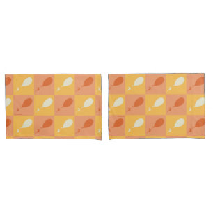 Oh, the Places You'll Go   Orange Block Pattern Pillowcase
