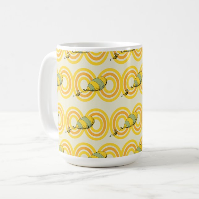 Oh, the Places You'll Go | Orange Pattern Coffee Mug (Front Left)