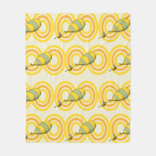 Oh, the Places You'll Go   Orange Pattern Fleece Blanket