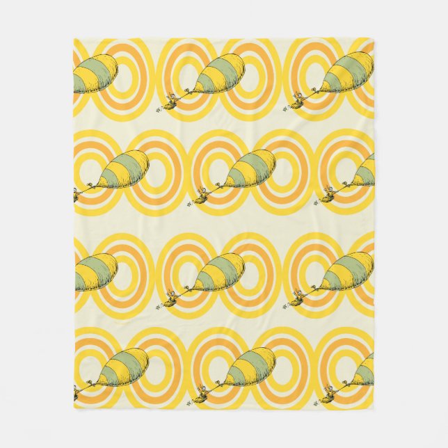 Oh, the Places You'll Go | Orange Pattern Fleece Blanket (Front)