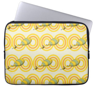 Oh, the Places You'll Go   Orange Pattern Laptop Sleeve