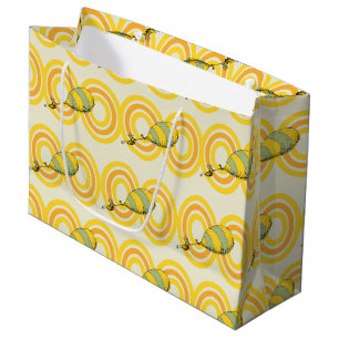 Oh, the Places You'll Go Orange Pattern Large Gift Bag
