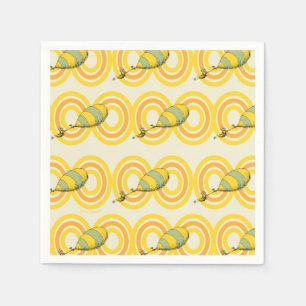 Oh, the Places You'll Go Orange Pattern Napkin