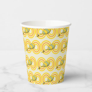 Oh, the Places You'll Go   Orange Pattern Paper Cups