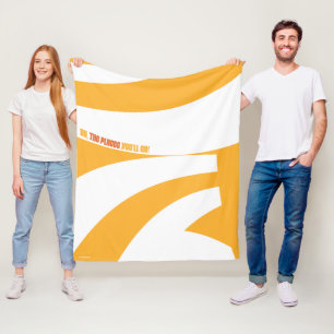 Oh, The Places You'll Go! Orange Swirls Fleece Blanket