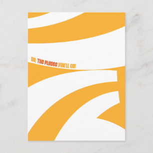 Oh, The Places You'll Go! Orange Swirls Postcard