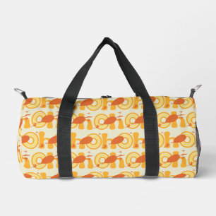 Oh, the Places You'll Go Orange Text Pattern Duffle Bag