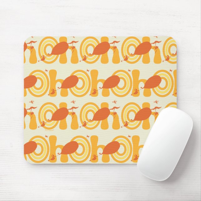 Oh, the Places You'll Go | Orange Text Pattern Mouse Mat (With Mouse)