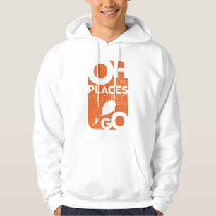 Oh, The Places You'll Go! Orange Typeography Hoodie