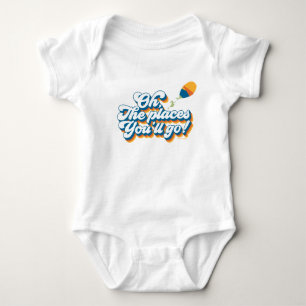 Oh, The Places You'll Go! Quote with Balloon Baby Bodysuit