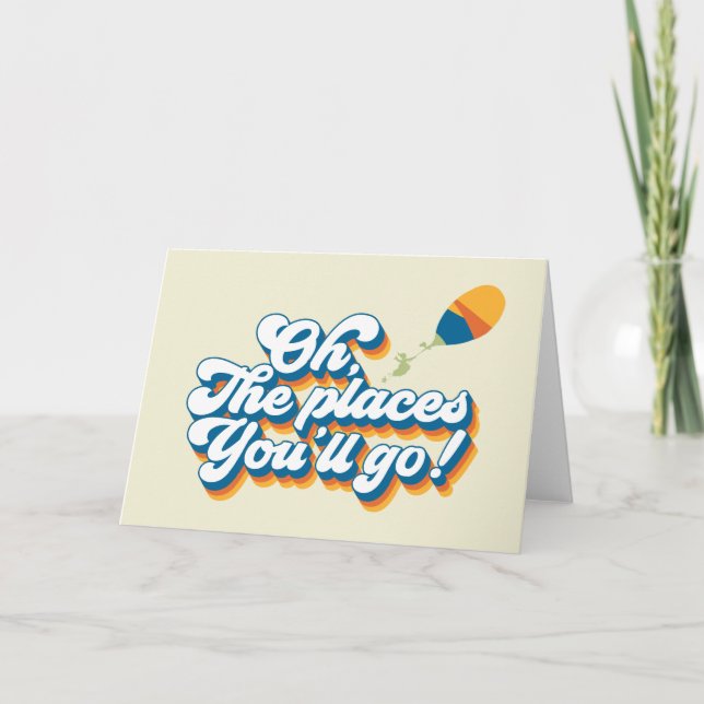 Oh, The Places You'll Go! Quote with Balloon Card (Front)
