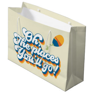 Oh, The Places You'll Go! Quote with Balloon Large Gift Bag