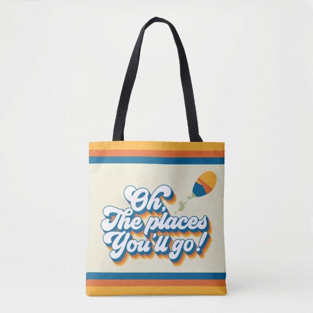 Oh, The Places You'll Go! Quote with Balloon Tote Bag (Front)