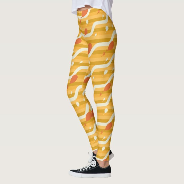 Oh, The Places You'll Go! Retro Balloon Pattern Leggings (Left)