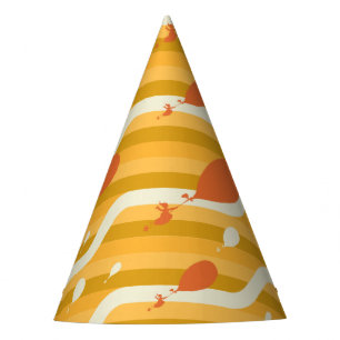 Oh, The Places You'll Go! Retro Balloon Pattern Party Hat