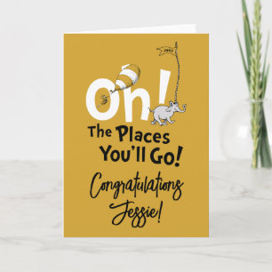 Oh, The Places You'll Go! Retro Gold Graduation Card