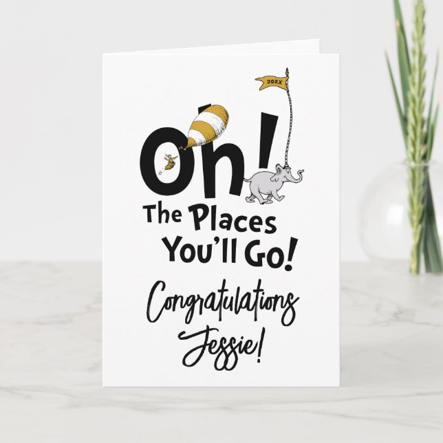 Oh, The Places You'll Go! Retro Graduation Card (Front)