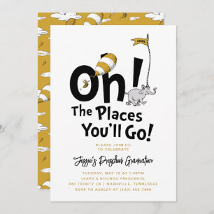 Oh, The Places You'll Go! Retro Graduation Invitation