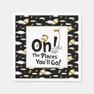 Oh, The Places You'll Go! Retro Graduation Napkin