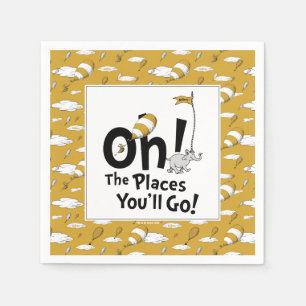 Oh, The Places You'll Go! Retro Graduation Napkin