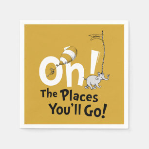 Oh, The Places You'll Go! Retro Graduation Napkin