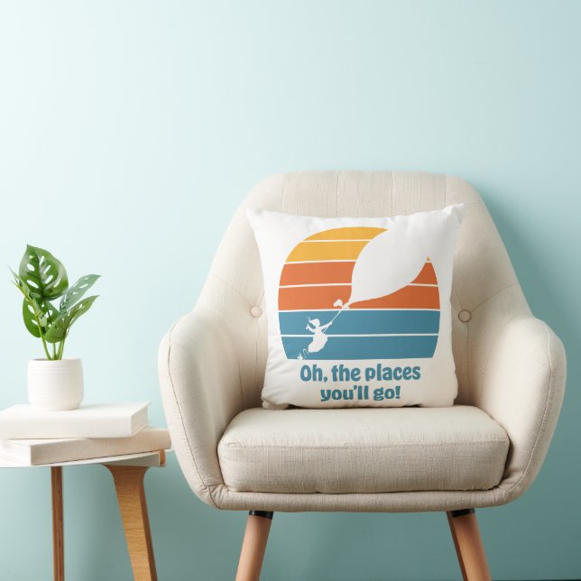 Oh, The Places You'll Go! Retro Sunset Cushion (Chair)