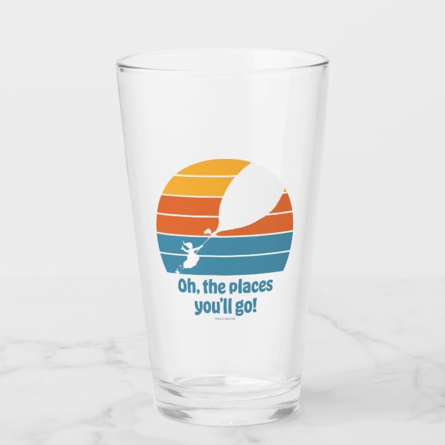 Oh, The Places You'll Go! Retro Sunset Glass (Front)