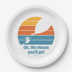 Oh, The Places You'll Go! Retro Sunset Paper Plate